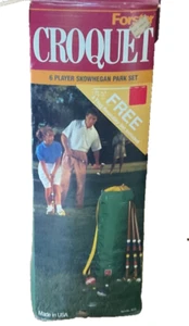 Juego de croquet Forster años 80 de colección 6 jugadores con estuche y caja - Imagen 1 de 8