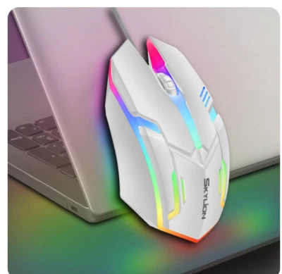 SKYLION F1 Wired 3 Key mouse PC LAPTOP OFFICE / GAMING Computer mouse LED USB - Image 1 of 2