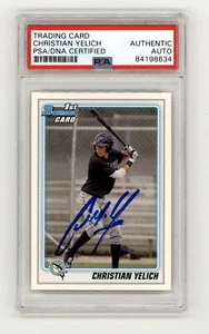 Christian Yelich 2010 Bowman #BDPP78 Rookie RC Signed PSA Authentic Auto B - Picture 1 of 1
