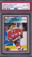 1988 OPC Box Bottoms #N MIKE GARTNER PSA 8 NM/MT Wash CAPITALS tough! o-pee-chee