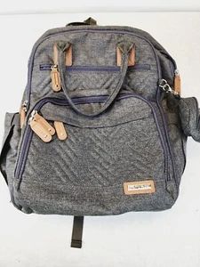Zaino Borsa Pannolini Iniuniu Regolabile Unisex Grigio Tasche con Cerniera Pulito - Foto 1 di 6