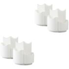 4 Pcs White Pp Cosmetic Storage Box Office Pen Pot Makeup Brush Container
