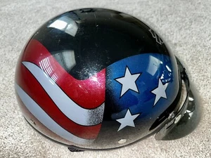 Harley Davidson Helmet MEDIUM Red White & Blue Stars Free UPS Ground Shipping - Picture 1 of 9