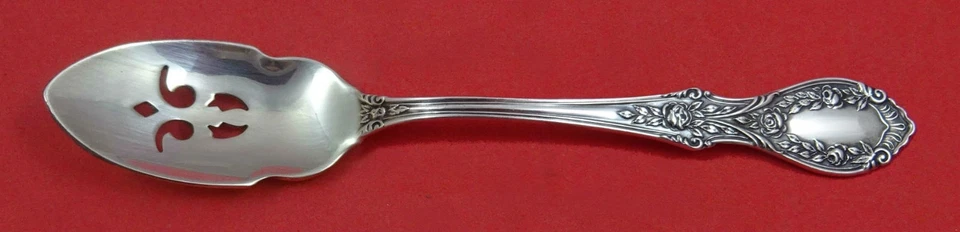 American Beauty by Manchester Sterling Silver Olive Spoon Pierced 5 3/4" Custom - Image 1 of 1