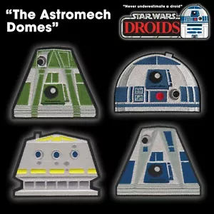 Star Wars ""The Astromech Domes"" Droid Team Set de 4 parches bordados de hierro - Imagen 1 de 10