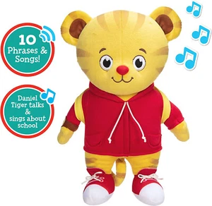 Daniel Tiger with Backpack Talking Plush 30cm Figure Neighbourhood Soft Toy - Picture 1 of 12
