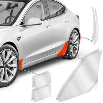LUXSHIELD Lámina protectora contra golpes de piedra de paso de rueda para Tesla Model 3 transparente brillante