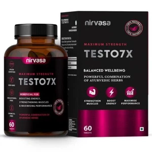 Testo 7X Tablets with Tribulus with Safed Musli /Testo Power Tablets- 60 Tablet - Picture 1 of 10
