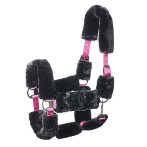22366 Horze Smoky Twilight Comfort Polar Caballo Halter - Caviar/Negro NUEVO - Imagen 1 de 3