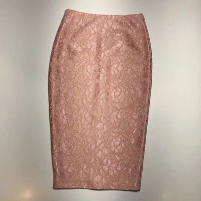 Falda Alexia Admor Mujer 8 Jacki Encaje Midi Lápiz Rosa Bodycon Elegante Preciosa Foto 1 de 4