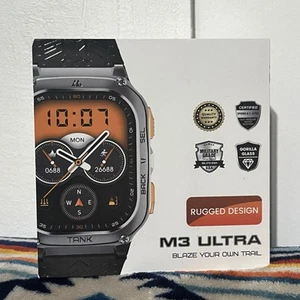 AMAZTIM TANK M3 Ultra GPS Montre Connectée Homme 480mAh Étanche pour Android IOS NEUF - Photo 1 sur 13