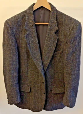 Harris Tweed VTG Blazer Wool Jacket 80's Multi Stripe Made In Scotland 44S Slim - Image 1 of 4