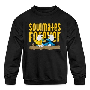 The Smurfs Love - Soulmate Design Kids' Crewneck Sweatshirt - Picture 1 of 7