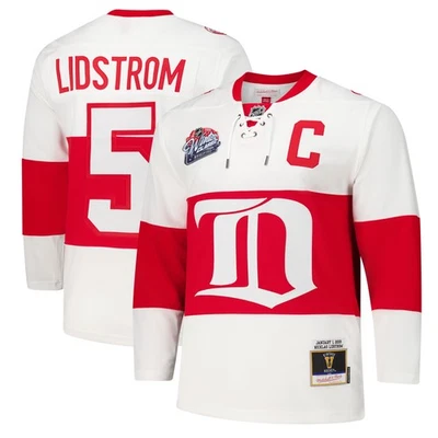 Men's Nicklas Lidstrom White Detroit Red Wings 2008-09 Power Play Jersey - Image 1 of 4