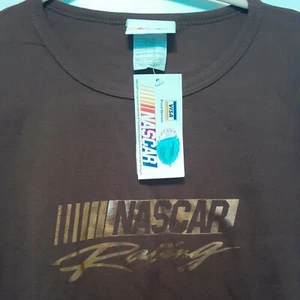 Neu mit Etikett NASCAR RENNSHIRT DAMEN BRAUN KURZARM GRÖSSE L - Bild 1 von 3