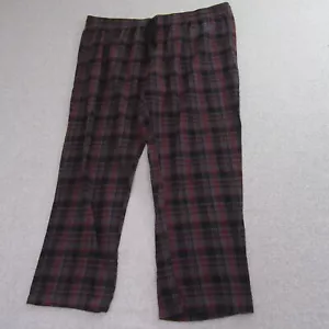 Harley Davidson Mens Pajama Pants 44 x 31 Red Gray Plaid Lounge Casual - Picture 1 of 8