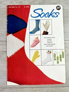 1955 Star Book No. 118 Needle Socks Gloves Mittens Club Covers Knitting Book - Picture 1 of 6