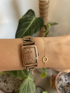 Antique Gruen Veri-Thin 10K Gold Filled Bezel 15 Jewels Switzerland Watch - Picture 1 of 13