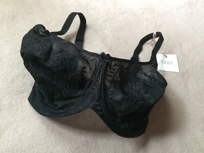 Sujetador Panache 34L (HH) Negro Tango Balconnet con Aros Estilo 3251 Nuevo con Etiquetas Foto 1 de 4