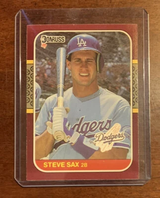 1987 Donruss Opening Day Box Set Steve Sax #85 - Image 1 of 2