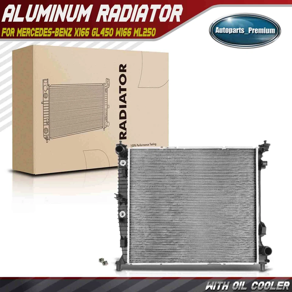 Radiador con enfriador de aceite Trans para Mercedes-Benz W166 GL350 GLE350 ML350 GLS350d Foto 1 de 4