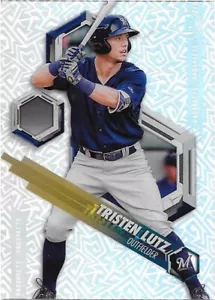 2018 Bowman High Tek Zig Zag #PHT-TL Tristen Lutz - Milwaukee Brewers - Picture 1 of 1