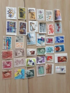 36 mixed used stamps Worldwide, lowest price and free shipping - Imagen 1 de 1