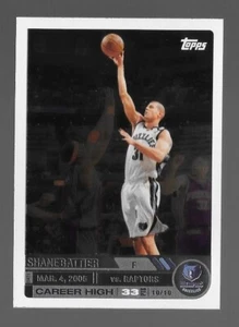 2005-06 TOPPS BIG GAME NBA #37 SHANE BATTIER 74/179 SP BASE CARD,GRIZZLIES - Picture 1 of 1