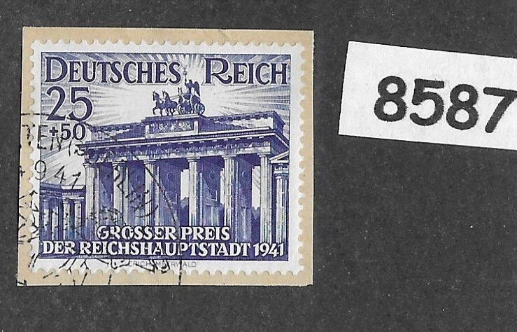 Sello de Alemania usado Sc B193 Tercer Reich / Edición 1941 / Puerta de Brandeburgo #8587 Foto 1 de 1
