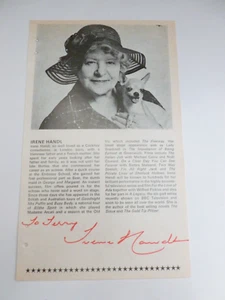 Irene Handl Pat Coombs Hand Signed Theatre Programme Page - Picture 1 of 4