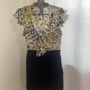 Vestido Original Milly Nueva York Talla 4 Usado en Excelente Condición de Seda Tweed - Imagen 1 de 3