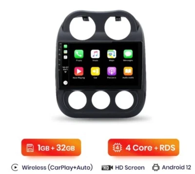 RADIO 2 DIN PER JEEP COMPASS PATRIOT 10" GB NAVIGATORE GPS BLUETOOTH CARPLAY  - Immagine 1 di 4