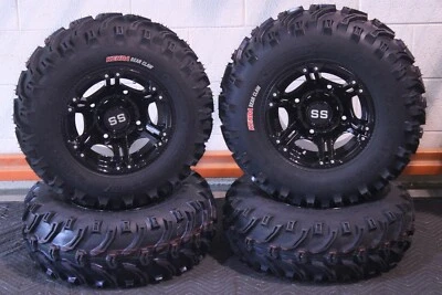 POLARIS SPORTSMAN 570 25" BEAR CLAW ATV TIRE & VIPER BLACK WHEEL KIT POL3CA - Image 1 of 4