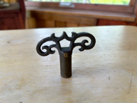 Antique Ornate 2 1/4" All Brass Radiator Shut Off / On Key, Free S/H Cover