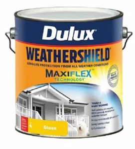 Dulux WEATHERSHIELD GLOSS EXTERIOR PAINT 4L TRUE RED Long Lasting, UV Protection - Picture 1 of 3