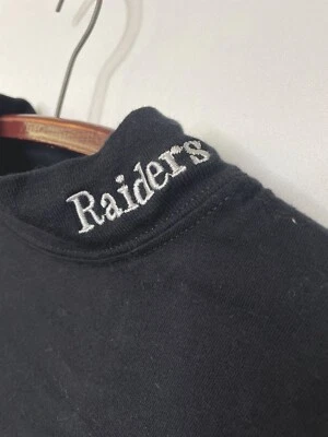 RUSSELL ATLÉTICO Oakland Raiders NFL Adulto XL Negro Cuello Alto Manga Larga Usado en Excelente Condición Foto 1 de 4