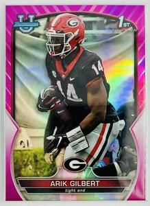 2022 Bowman U Chrome Arik Gilbert 1st Bowman Pink #54 Georgia Bulldogs - Picture 1 of 4