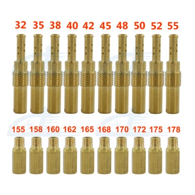 10Pcs Slow Pilot Jet & 10Pcs Carburetor Main Jet kit for Keihin PWK Carb Honda - Image 1 of 4