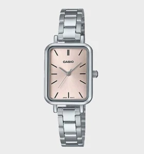 Casio LTP-V009D-4E | Light Pink Dial | Stainless Steel Band | Women's Classic Sq - Bild 1 von 1