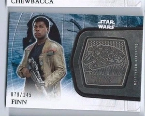2016 Star Wars Force Awakens 2 silver medallion 18 Finn 070/145 - Picture 1 of 1