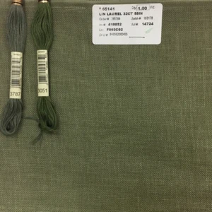 Wichelt 32 Count 100% linen Laurel moss green from Denmark cross stitch embroide - Picture 1 of 1
