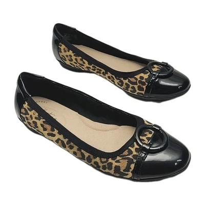 Clarks Collection Zapato Ballet Plano Leopardo Charol Puntera Mujer Talla 9 Foto 1 de 4