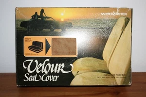 Vtg 1970s/80s Car Velour Bench Seat Cover - Brown, Universal Size, New Old Stock - Picture 1 of 6