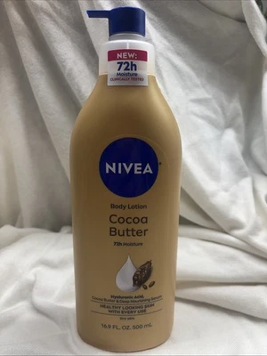 Nivea Loción Corporal de Manteca de Cacao y Suero Nutritivo Profundo, Botella Bomba 16.9 fl oz Foto 1 de 2