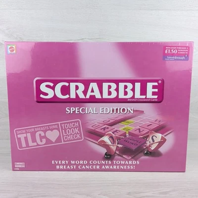 Mattel Scrabble Pink Edition 2006 Sealed Breast Cancer Awareness Game - Image 1 of 2