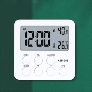 Temperature And Humidity Meter Indoor Household Table Hanging Wall - Picture 1 of 5