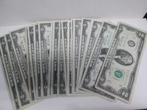 LOT OF 25 US 1976 US $2 FEDERAL RESERVE NOTES - Picture 1 of 3