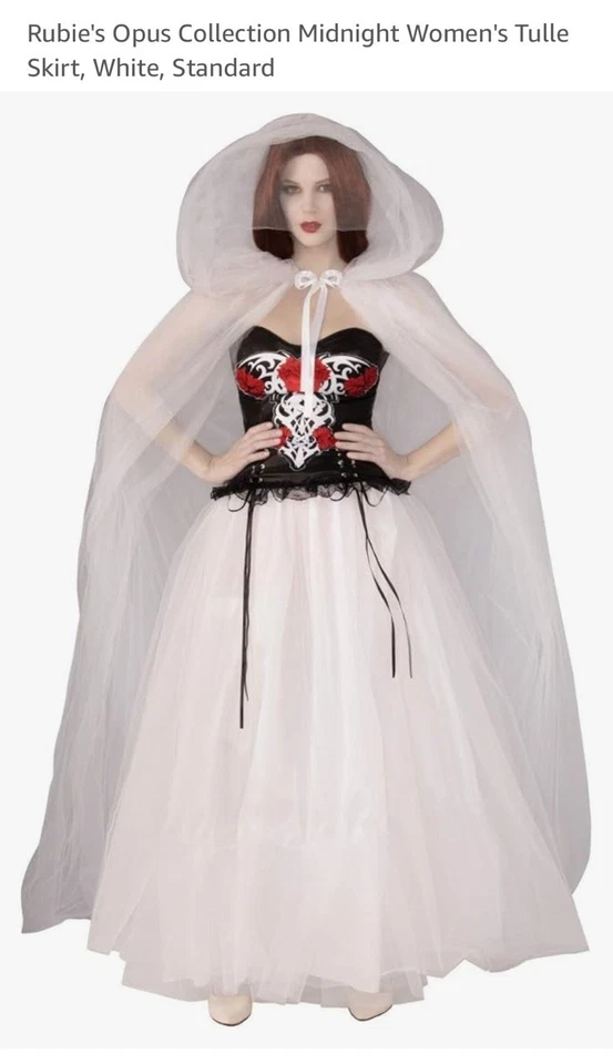 Белый тюль юбка призрак взрослых женщин костюм аксессуар стандартный размер новый - Изображение 1 из 1
