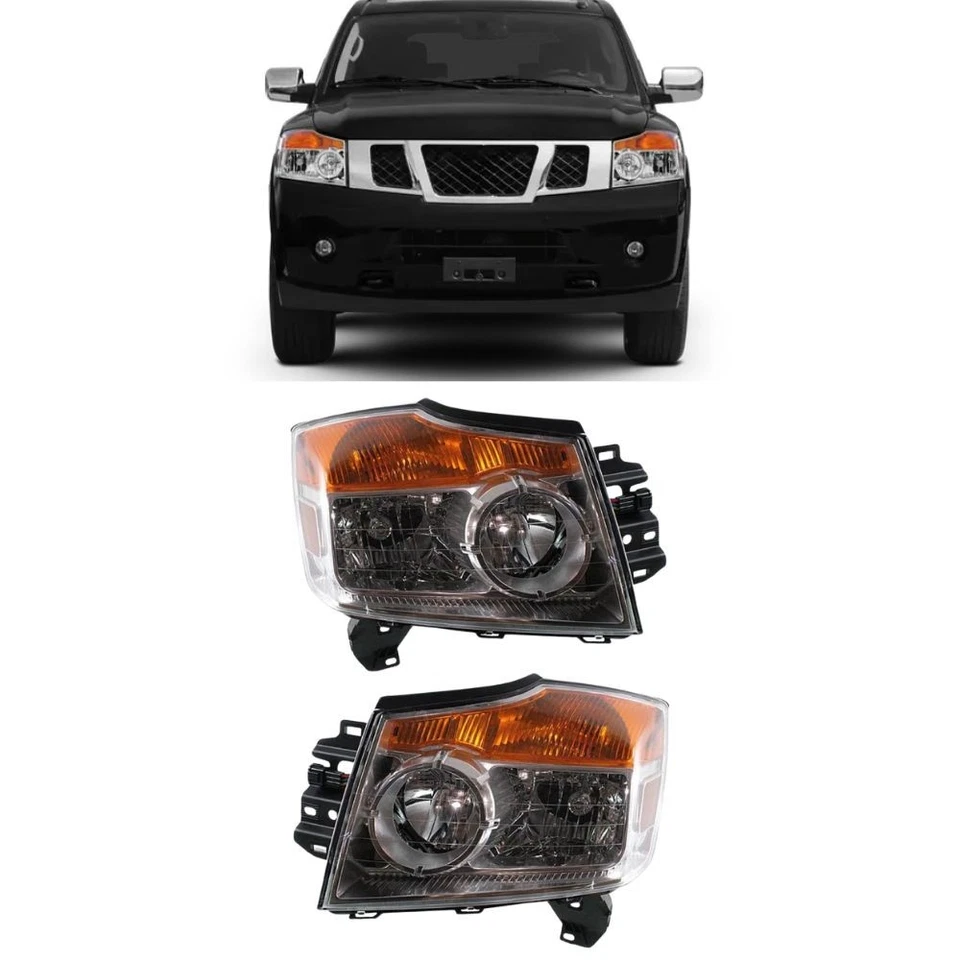 Par de faros para conductor y pasajero Nissan Armada 2008-2012 Foto 1 de 4