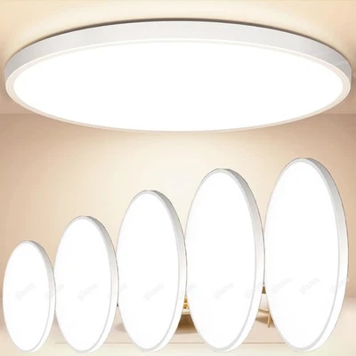 LED Ceiling Light Bathroom Bathroom Lamp Flat Living Bedroom Kitchen Hallway IP44 - Image 1 of 4